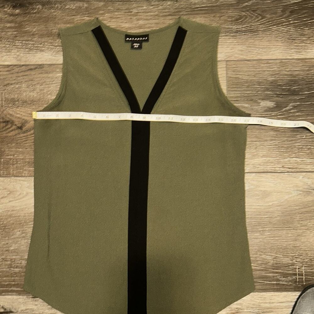 Metaphor - Sleeveless Olive Blouse by Metaphor, Size Small - Picture 2 of 8